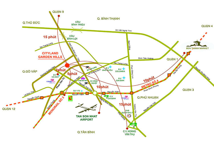 Vị trí Cityland Garden Hills