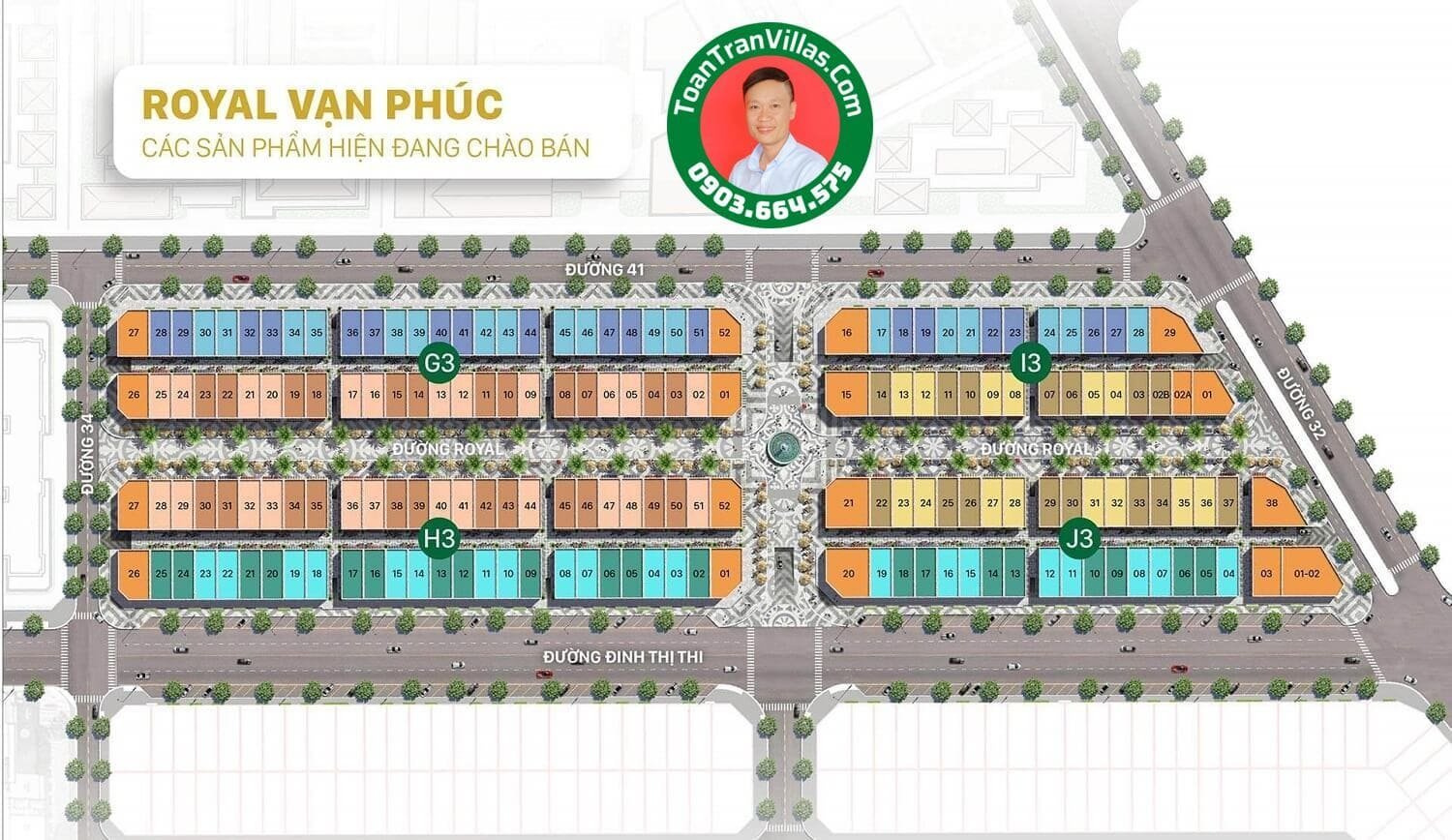 Mặt bằng Phố đi bộ Royal Vạn Phúc
