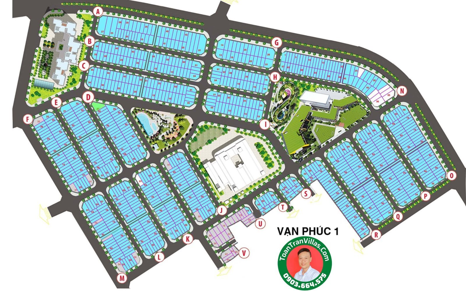 Bản đồ vị trí Phân khu Vạn Phúc 1